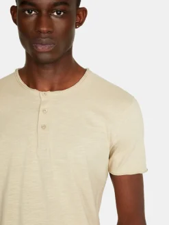 Men Sisley T-Shirts<Slub Henley T-Shirt