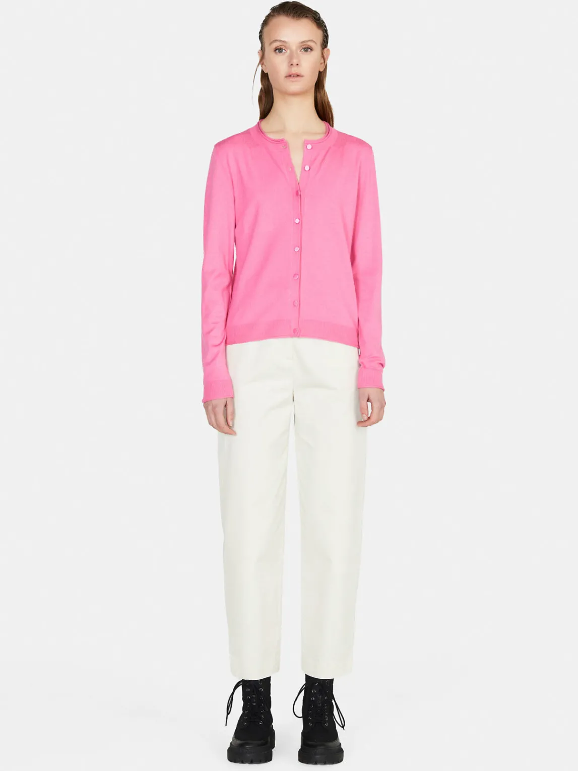 Women Sisley Jumpers & Knitwear<Solid Color Cardigan