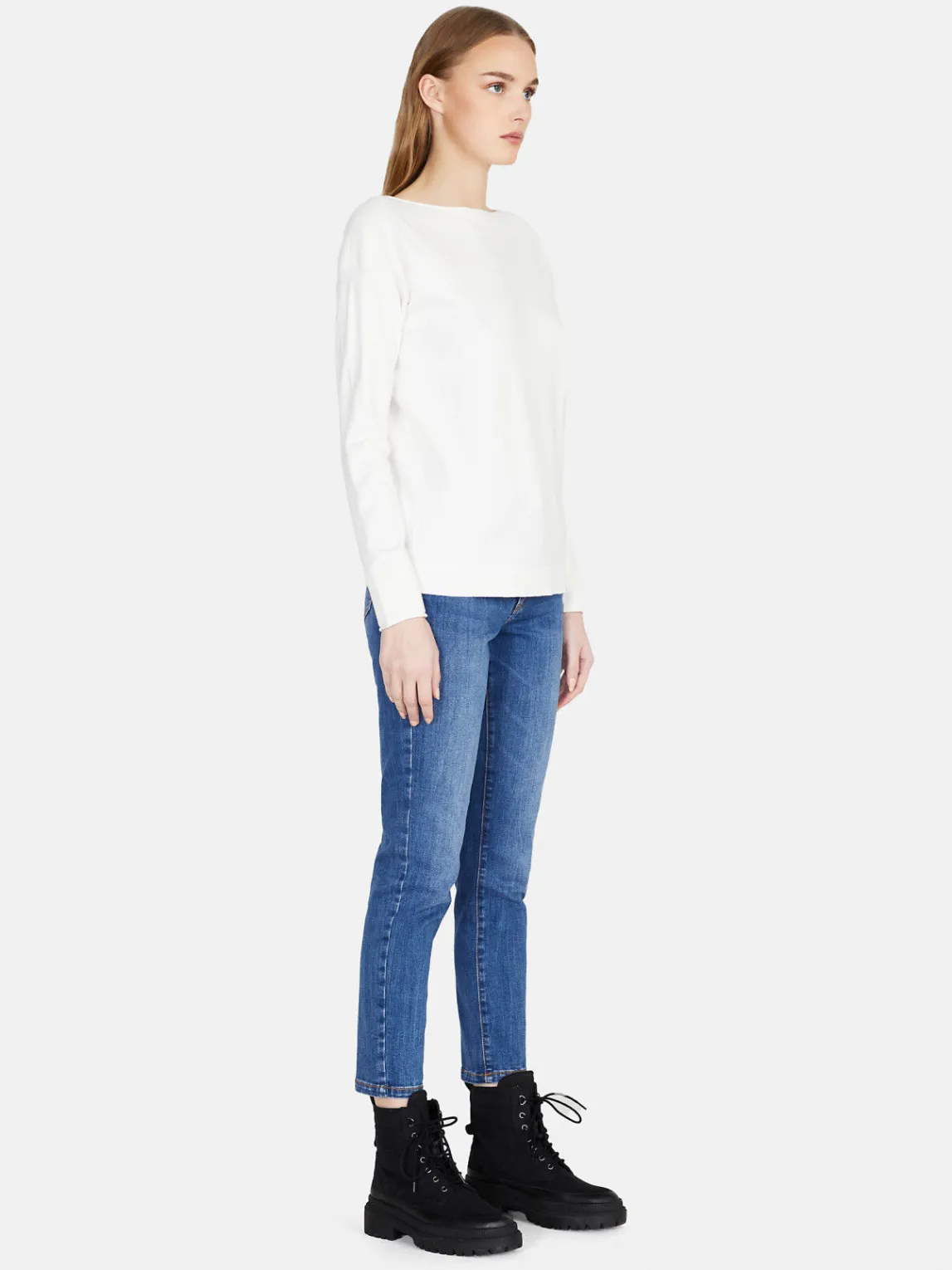Women Sisley Jumpers & Knitwear<Solid Color Sweater With Boat Neck