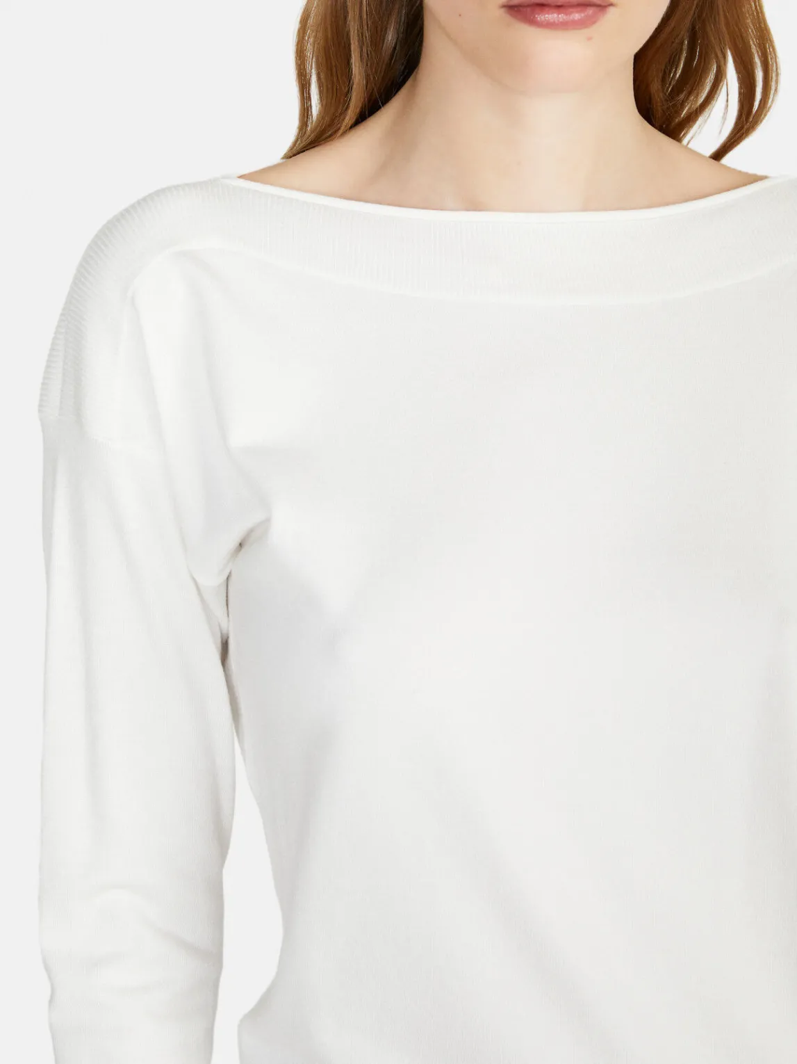 Women Sisley Jumpers & Knitwear<Solid Color Sweater With Boat Neck