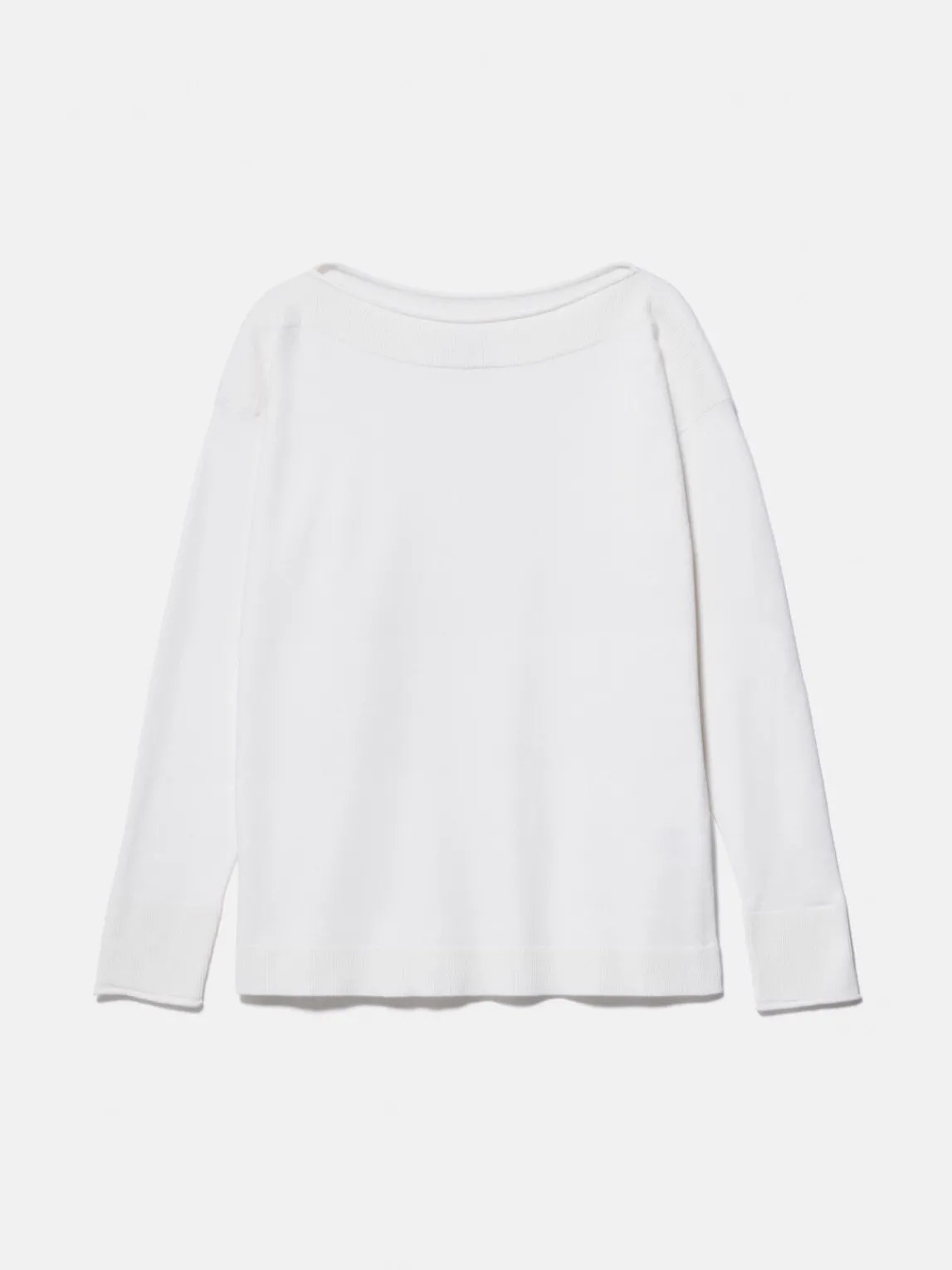 Women Sisley Jumpers & Knitwear<Solid Color Sweater With Boat Neck