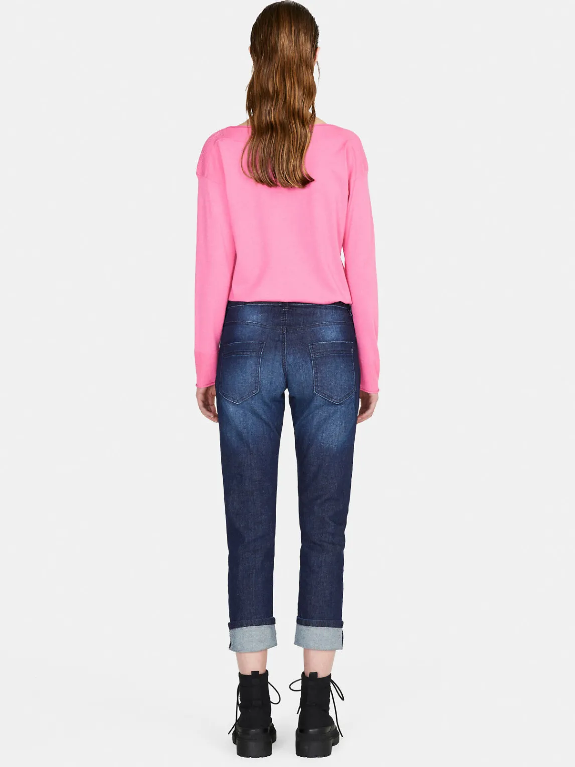 Women Sisley Jumpers & Knitwear<Solid Color Sweater With Boat Neck