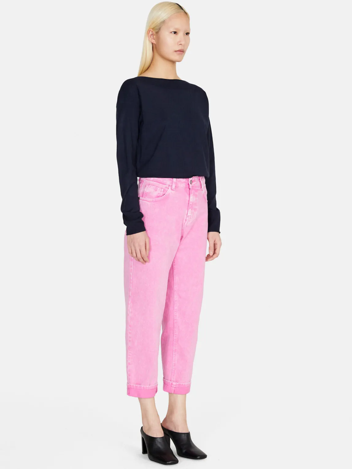 Women Sisley Jumpers & Knitwear<Solid Color Sweater With Boat Neck