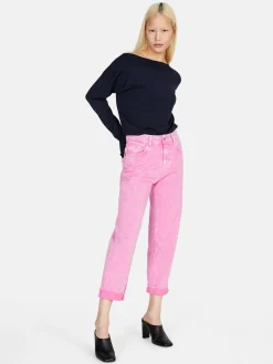 Women Sisley Jumpers & Knitwear<Solid Color Sweater With Boat Neck