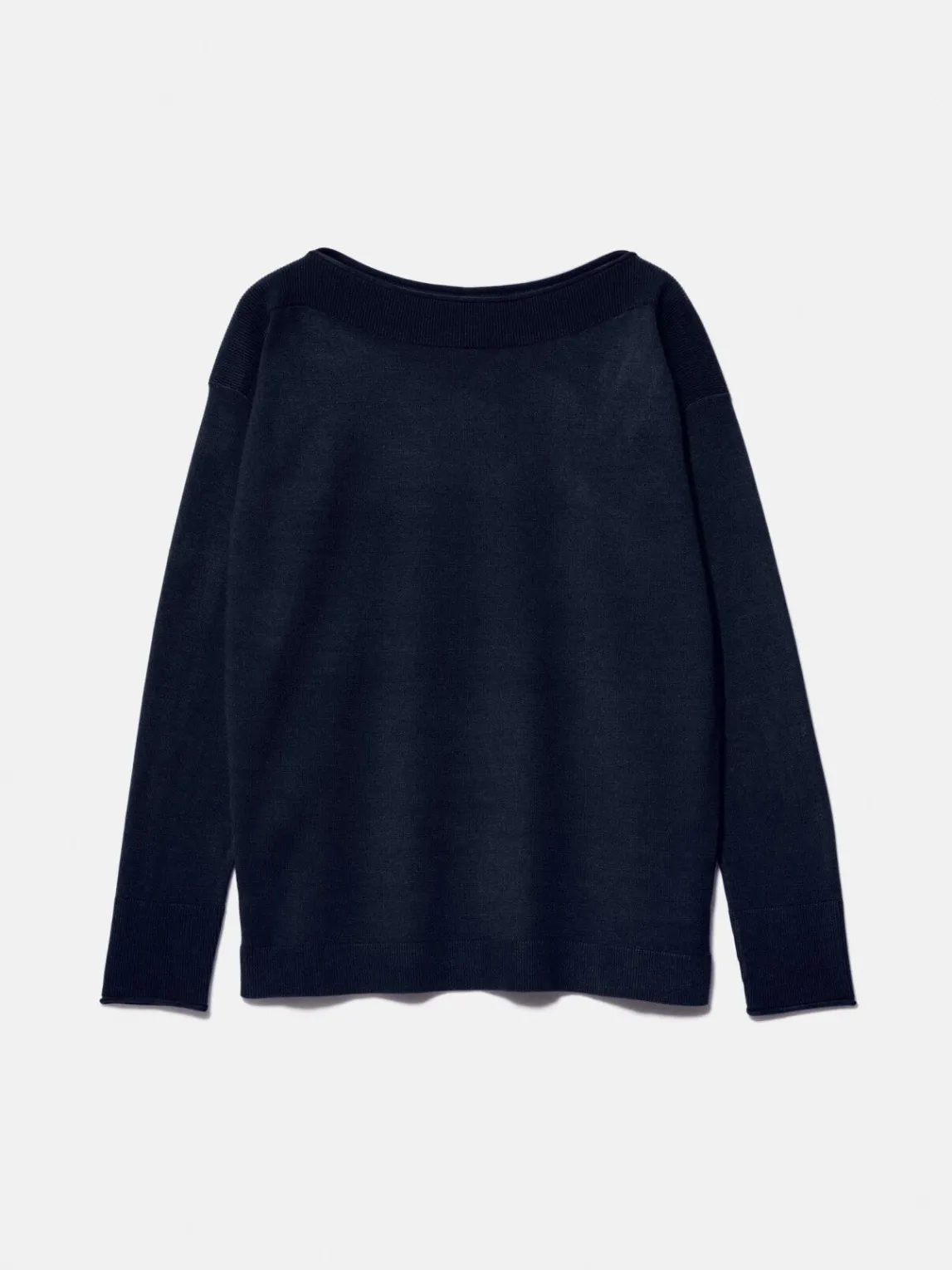 Women Sisley Jumpers & Knitwear<Solid Color Sweater With Boat Neck