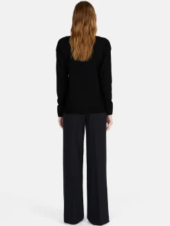 Women Sisley Jumpers & Knitwear<Solid Color Sweater With Boat Neck