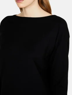 Women Sisley Jumpers & Knitwear<Solid Color Sweater With Boat Neck