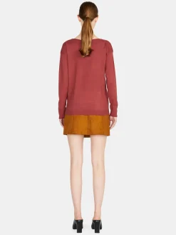 Women Sisley Jumpers & Knitwear<Solid Color Sweater With Boat Neck