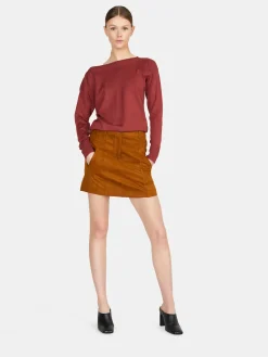 Women Sisley Jumpers & Knitwear<Solid Color Sweater With Boat Neck