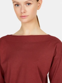 Women Sisley Jumpers & Knitwear<Solid Color Sweater With Boat Neck