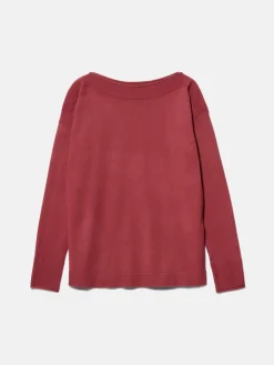 Women Sisley Jumpers & Knitwear<Solid Color Sweater With Boat Neck
