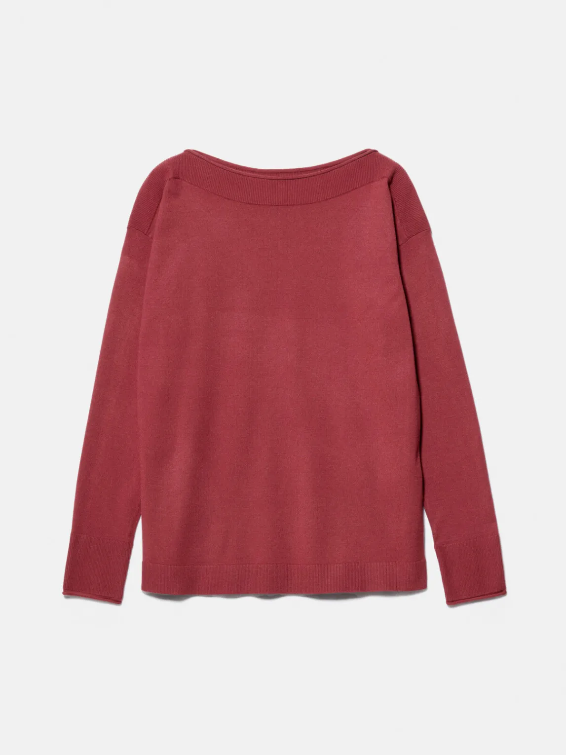 Women Sisley Jumpers & Knitwear<Solid Color Sweater With Boat Neck