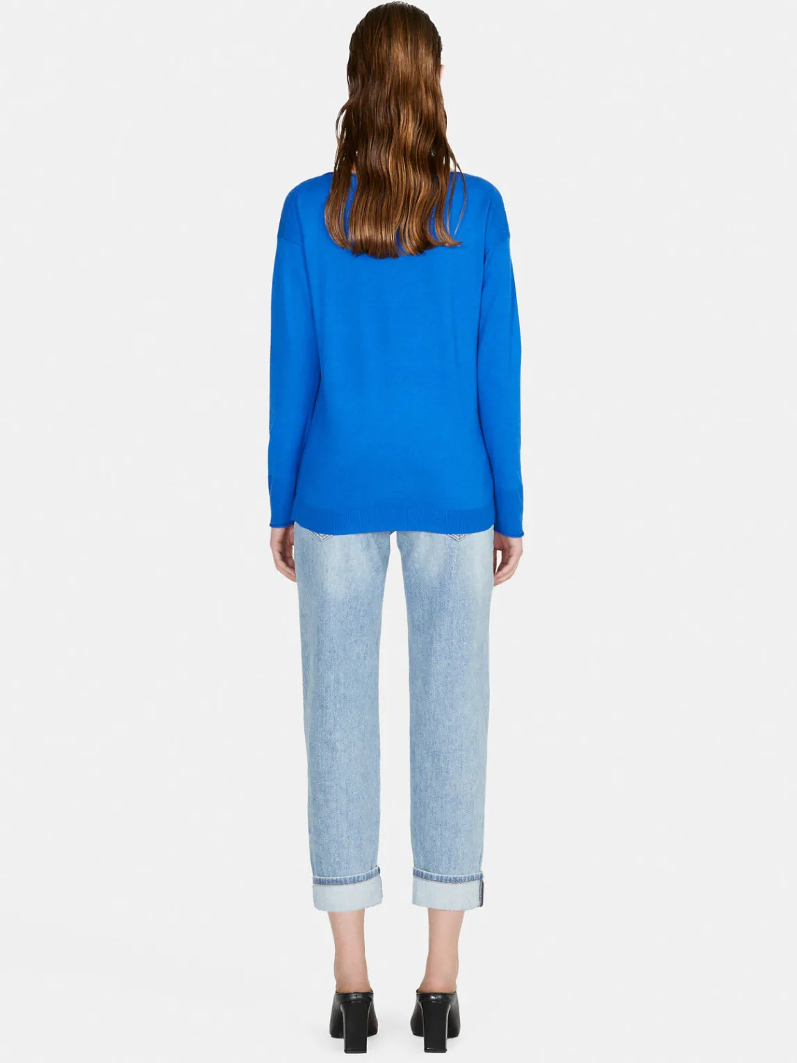 Women Sisley Jumpers & Knitwear<Solid Color Sweater With Boat Neck