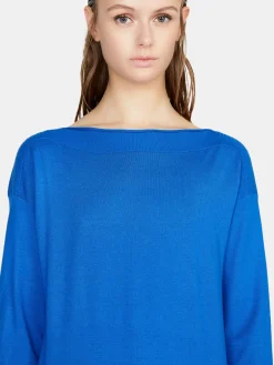 Women Sisley Jumpers & Knitwear<Solid Color Sweater With Boat Neck