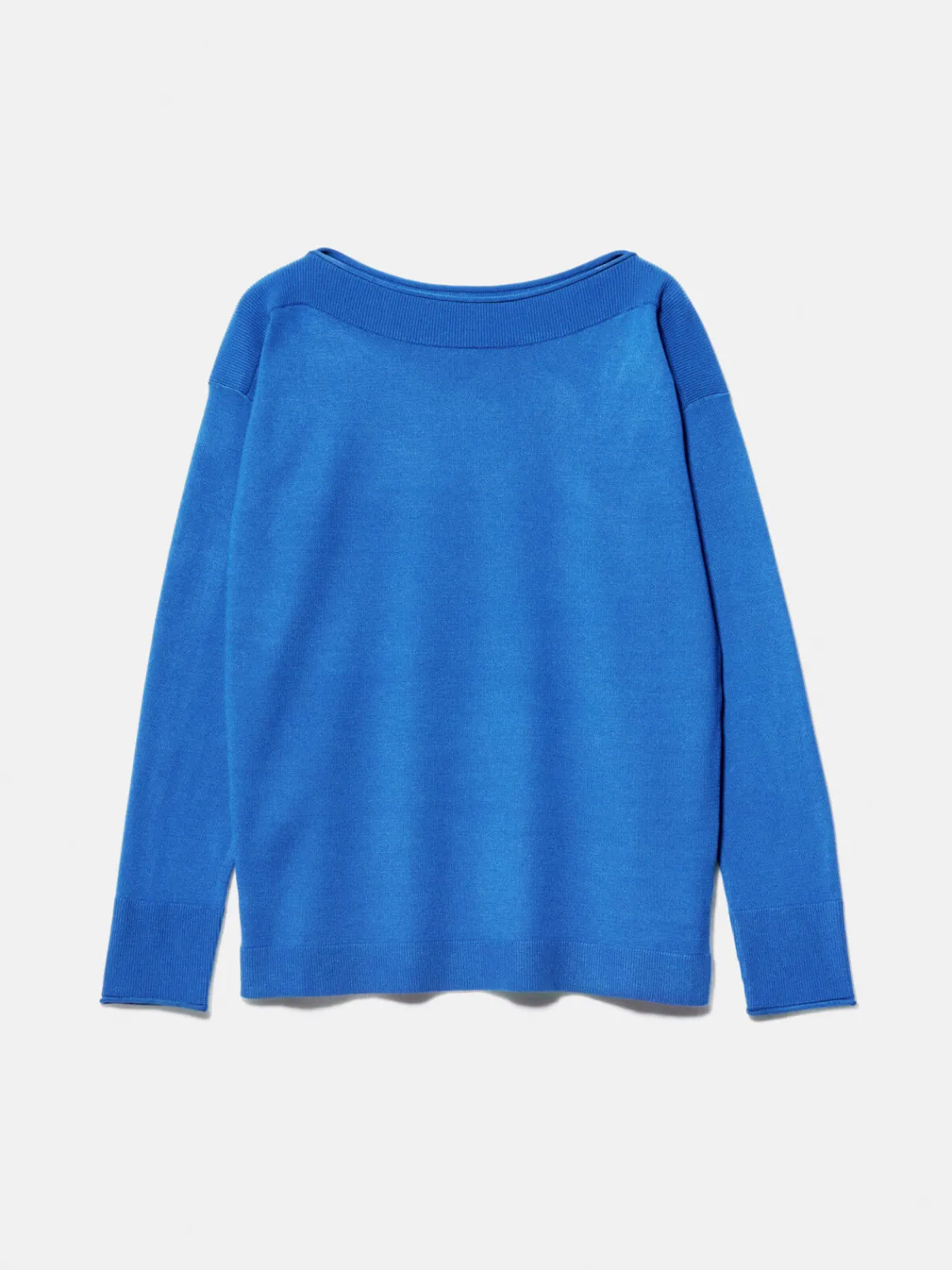 Women Sisley Jumpers & Knitwear<Solid Color Sweater With Boat Neck