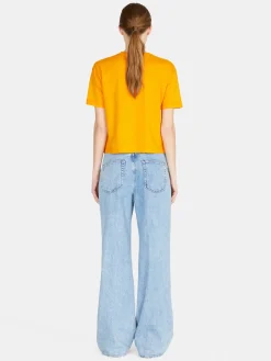Women Sisley Tops & T-Shirts<Solid Colored Cropped Oversized Fit T-Shirt
