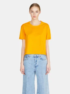 Women Sisley Tops & T-Shirts<Solid Colored Cropped Oversized Fit T-Shirt