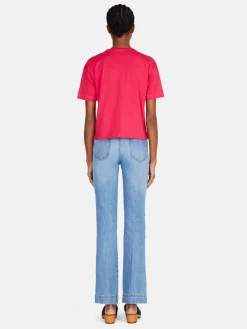 Women Sisley Tops & T-Shirts<Solid Colored Cropped Oversized Fit T-Shirt