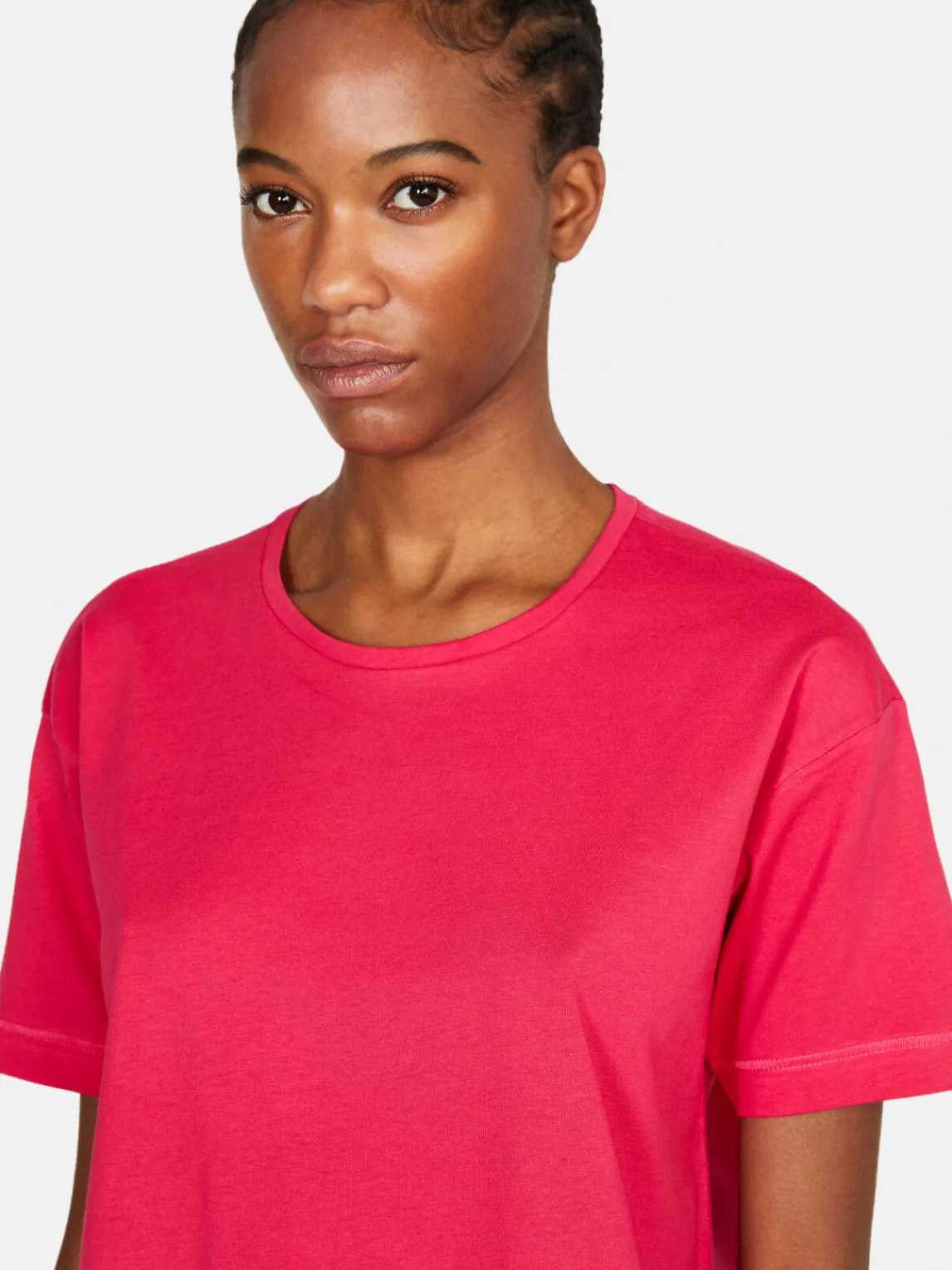 Women Sisley Tops & T-Shirts<Solid Colored Cropped Oversized Fit T-Shirt