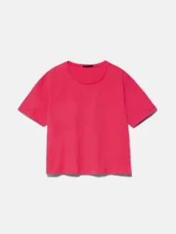 Women Sisley Tops & T-Shirts<Solid Colored Cropped Oversized Fit T-Shirt