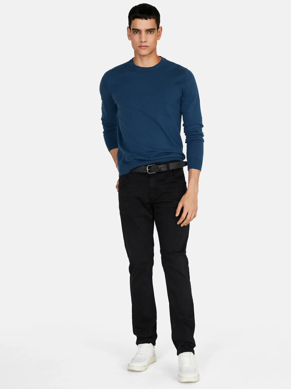 Men Sisley Jumpers & Knitwear<Solid Colored Sweater