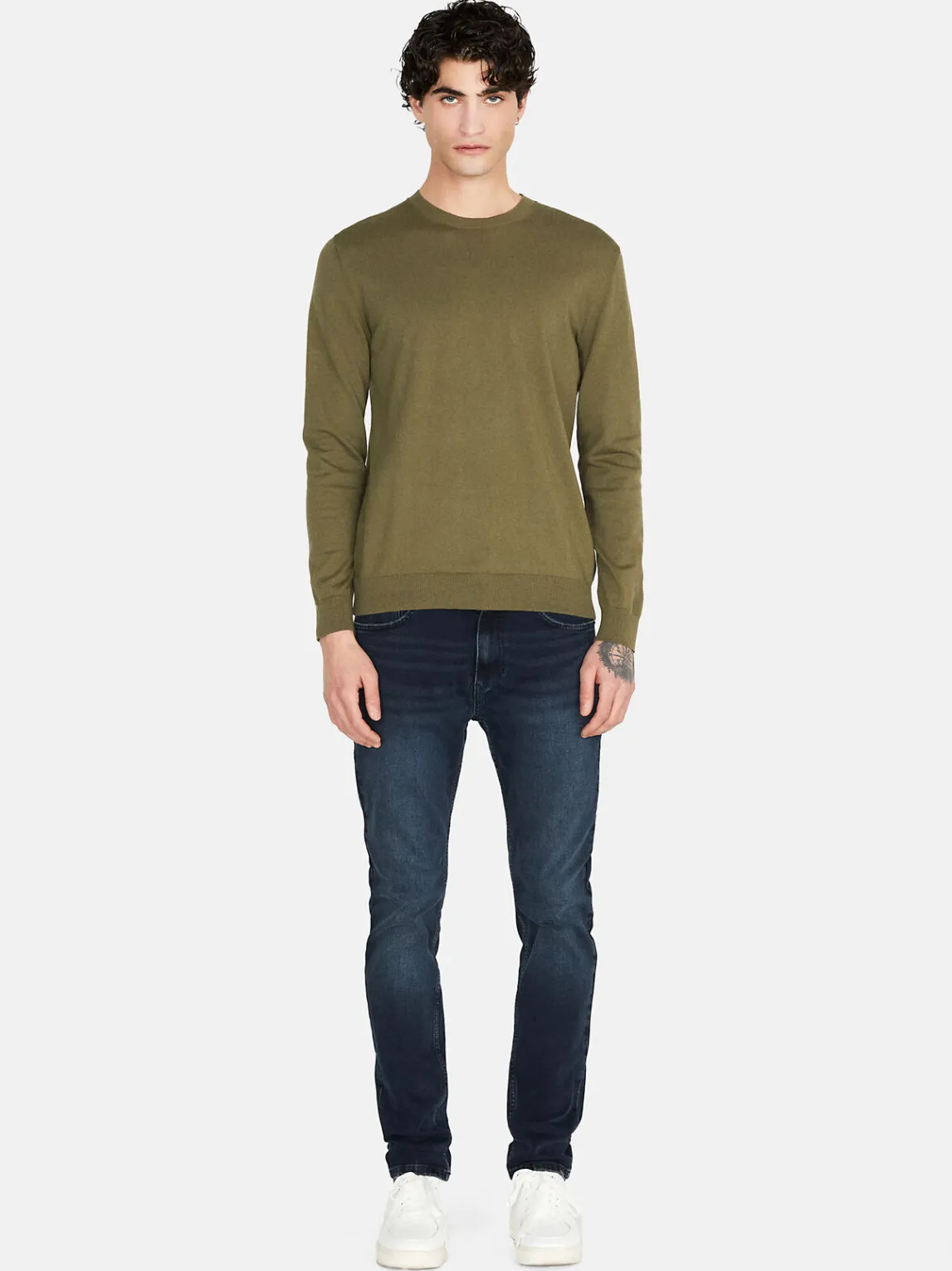 Men Sisley Jumpers & Knitwear<Solid Colored Sweater