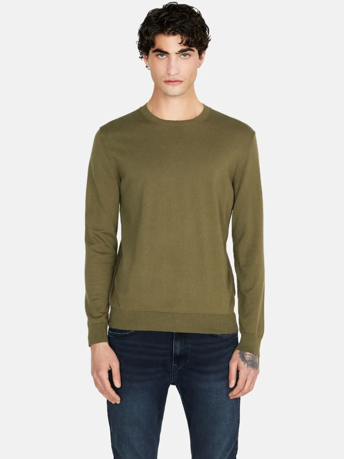 Men Sisley Jumpers & Knitwear<Solid Colored Sweater