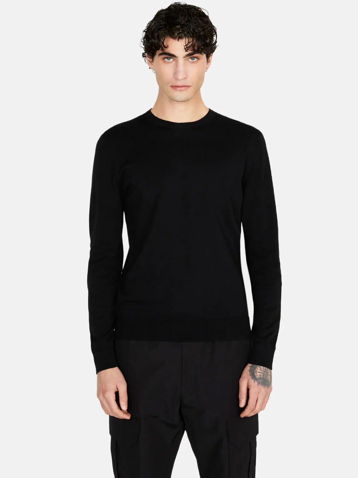Men Sisley Jumpers & Knitwear<Solid Colored Sweater