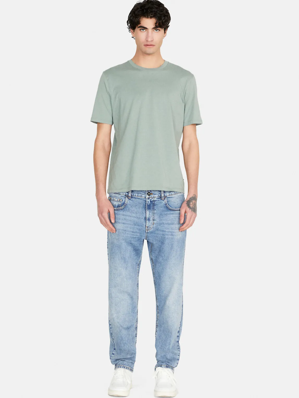 Men Sisley T-Shirts<Solid Colored T-Shirt