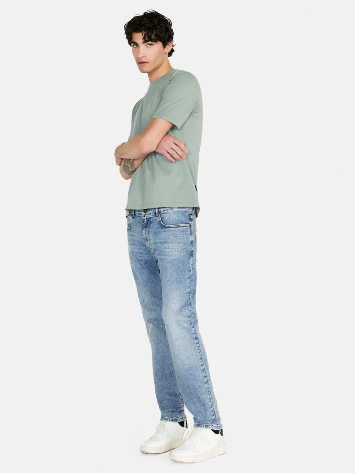 Men Sisley T-Shirts<Solid Colored T-Shirt