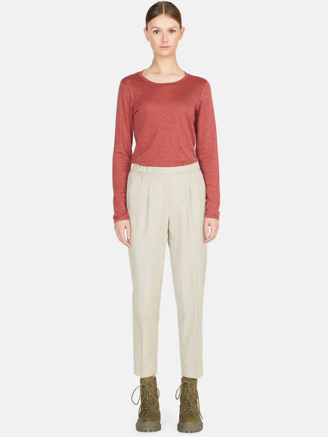 Women Sisley Tops & T-Shirts<Solid Colo T-Shirt