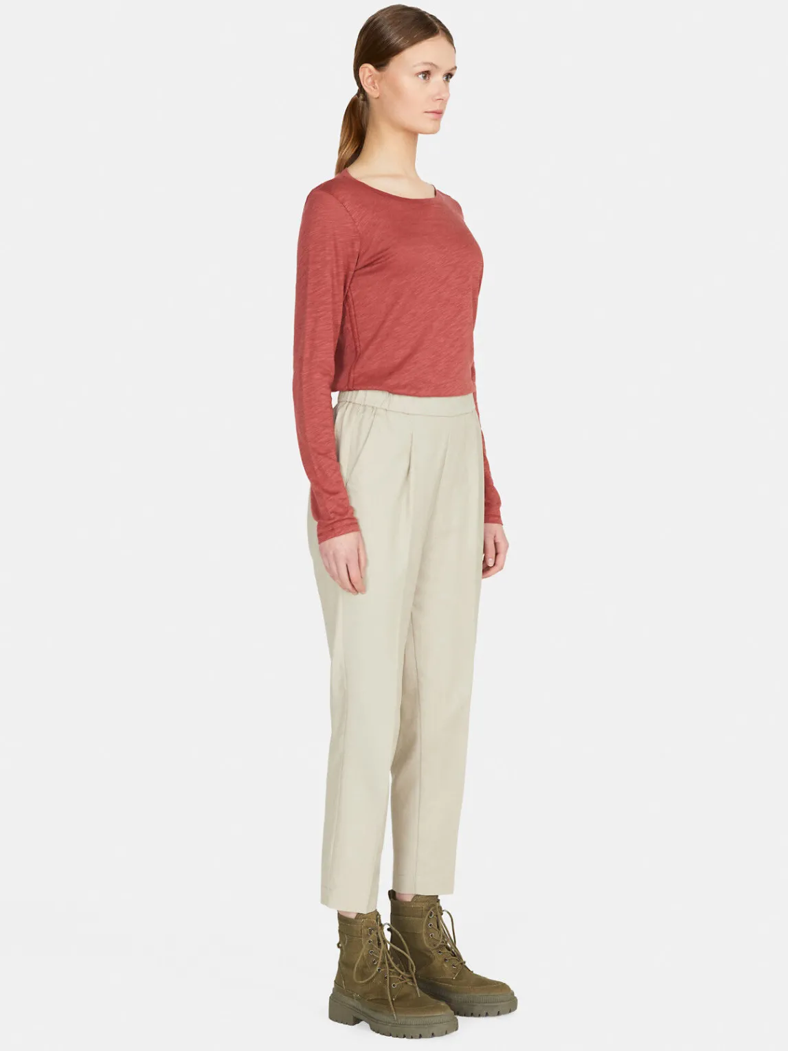 Women Sisley Tops & T-Shirts<Solid Colo T-Shirt