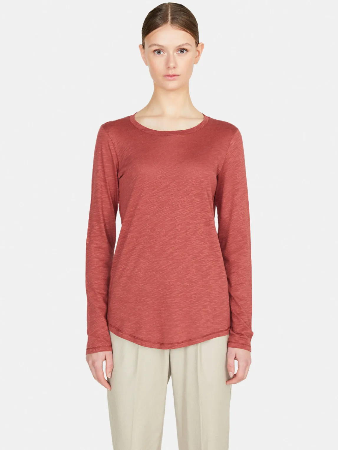 Women Sisley Tops & T-Shirts<Solid Colo T-Shirt