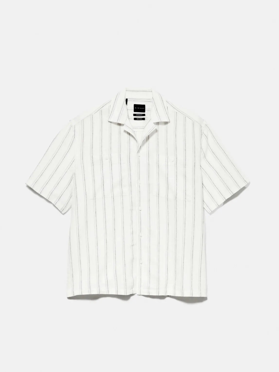 Men Sisley Shirts<Striped Shirt In Linen Blend
