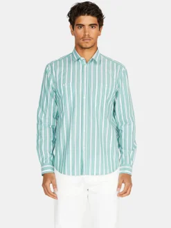 Men Sisley Shirts<Striped Shirt With Pockets