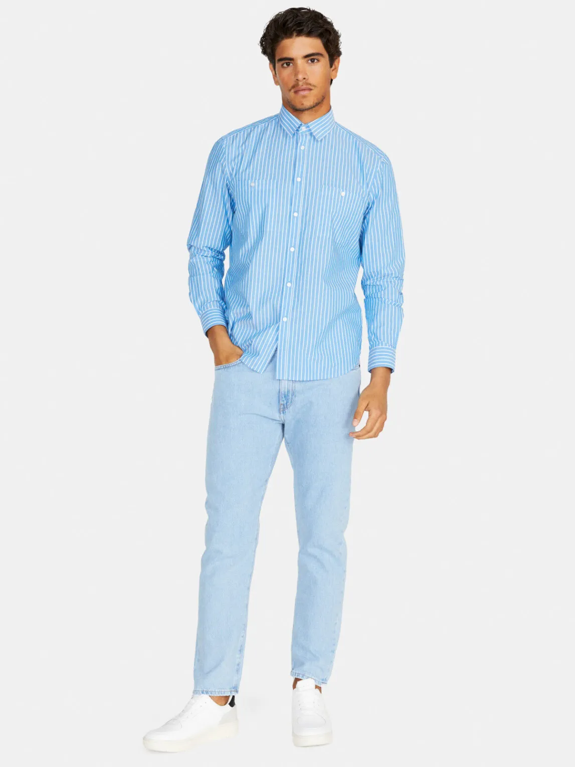 Men Sisley Shirts<Striped Shirt With Pockets