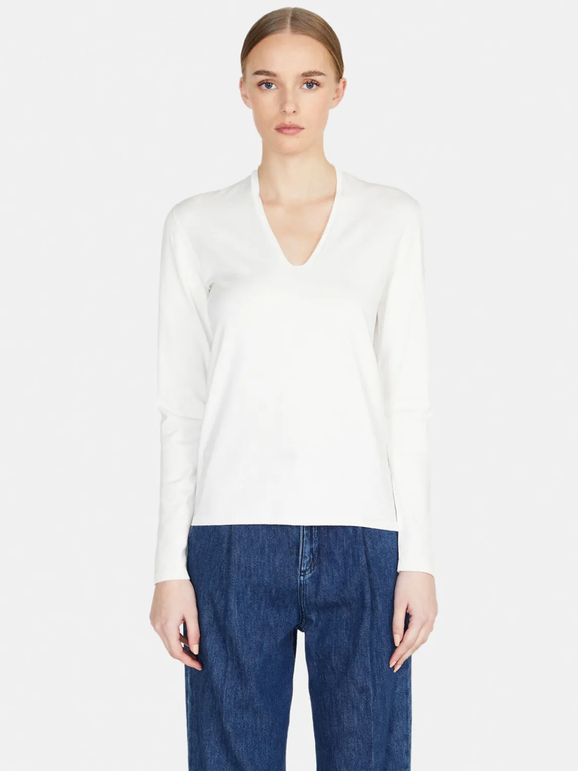 Women Sisley Jumpers & Knitwear<Sweater With Plunging Neckline