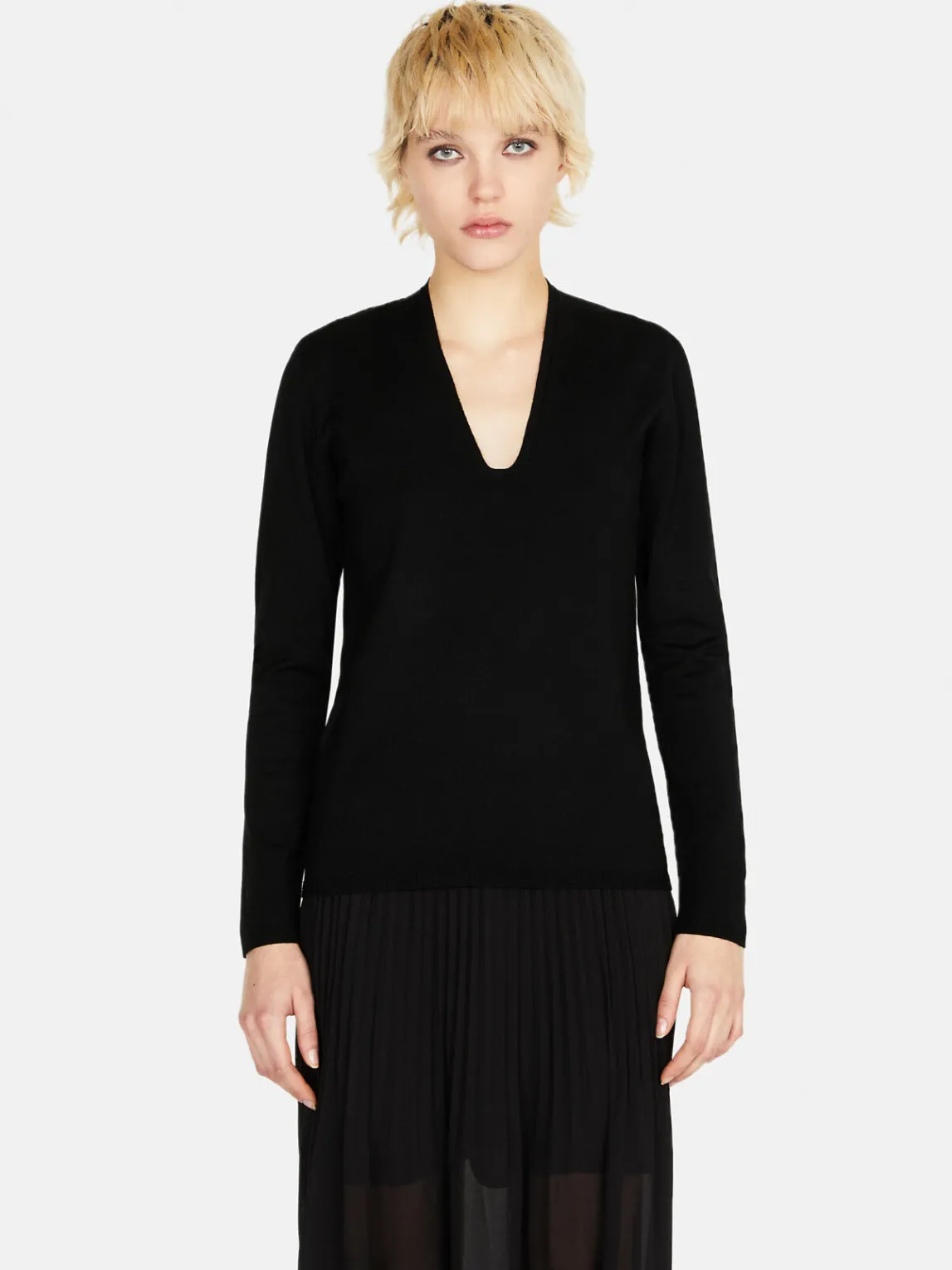 Women Sisley Jumpers & Knitwear<Sweater With Plunging Neckline