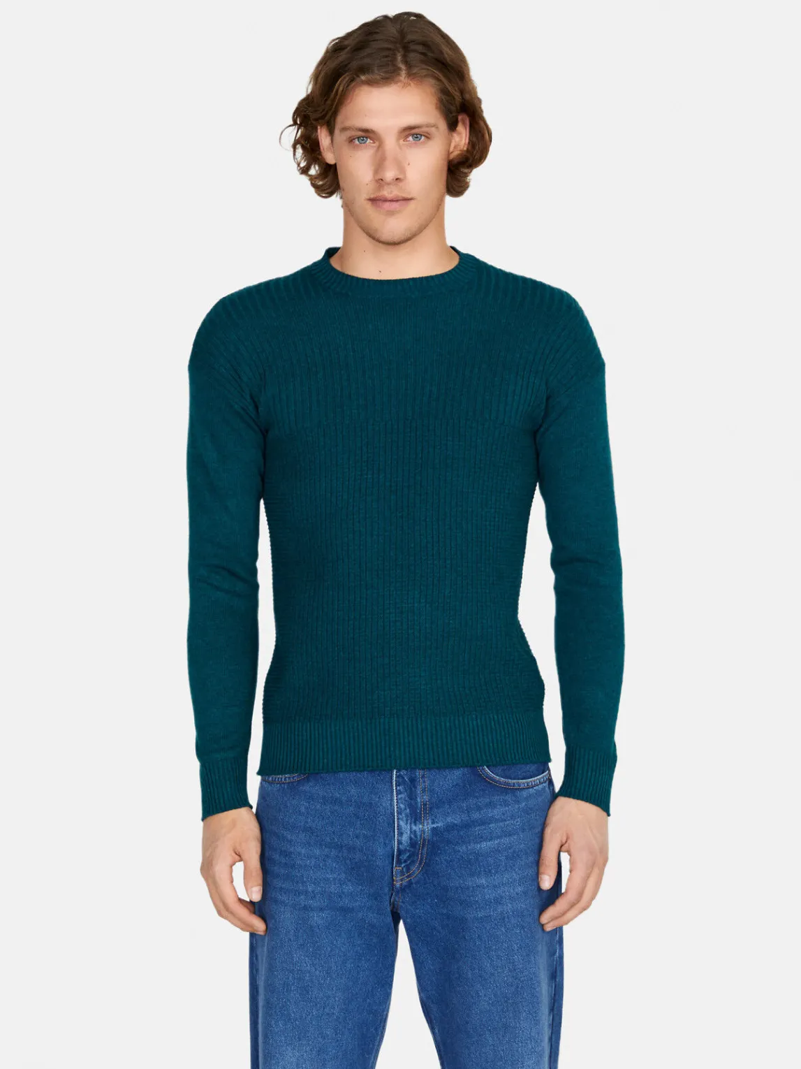 Men Sisley Jumpers & Knitwear<Sweater With Stitching Features