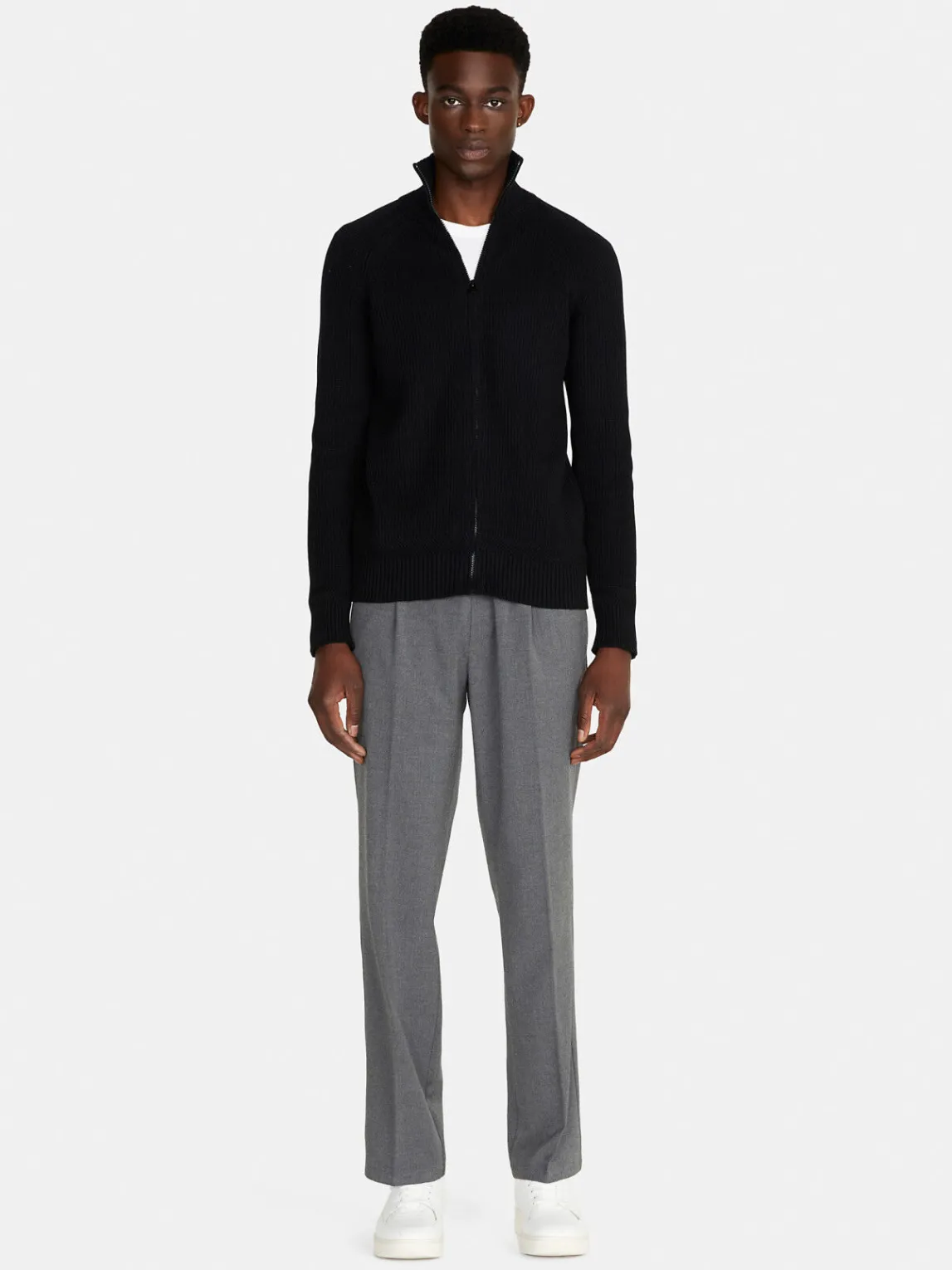 Men Sisley Jumpers & Knitwear<Sweater With Zip