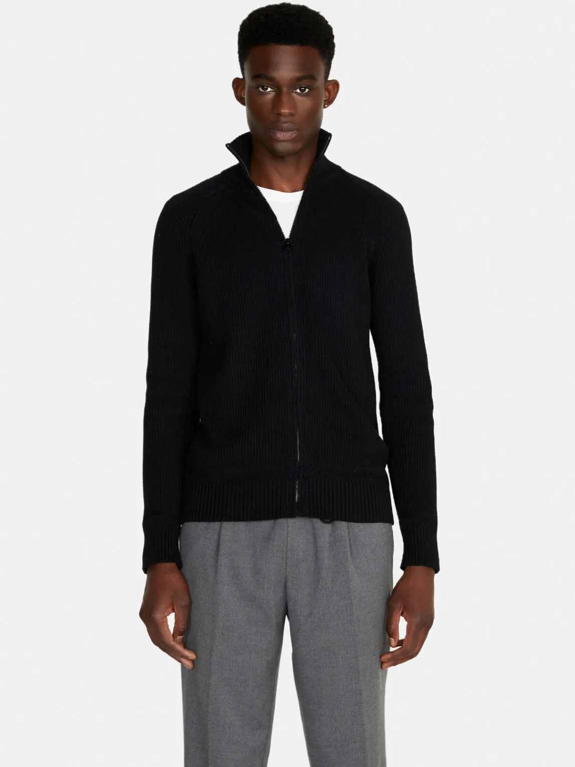 Men Sisley Jumpers & Knitwear<Sweater With Zip