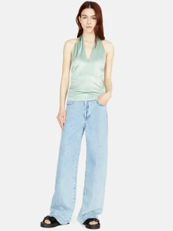 Women Sisley Tops & T-Shirts<Top With Crisscrossed Neck