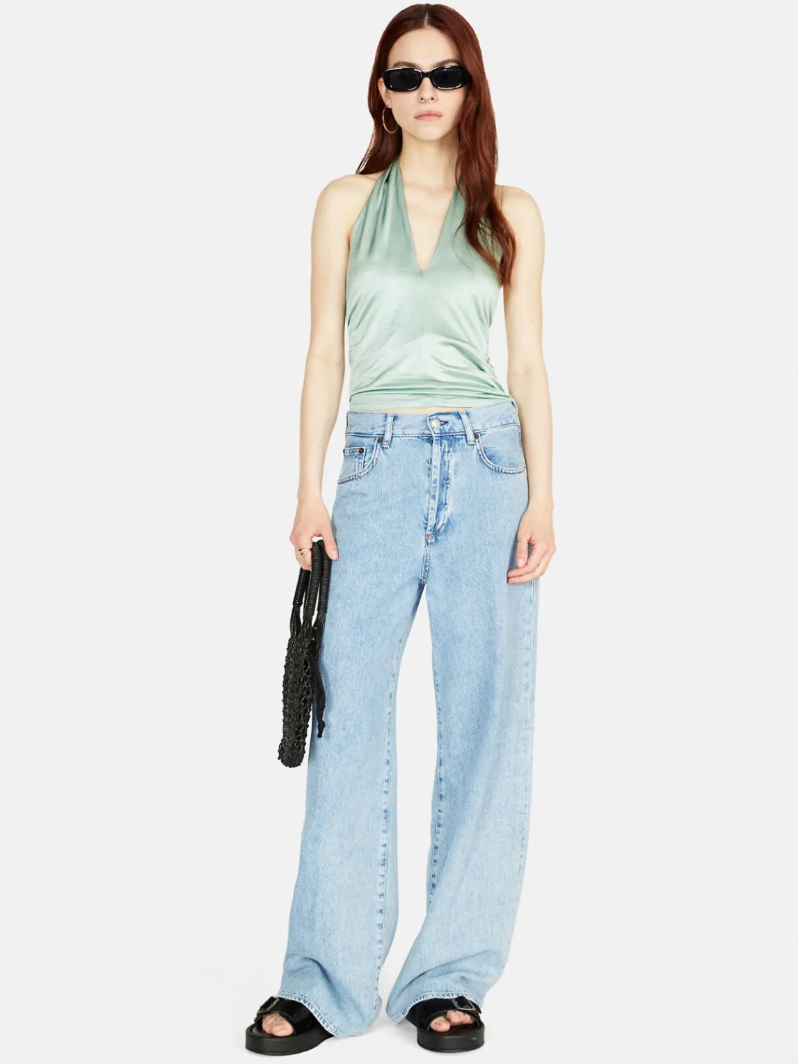 Women Sisley Tops & T-Shirts<Top With Crisscrossed Neck
