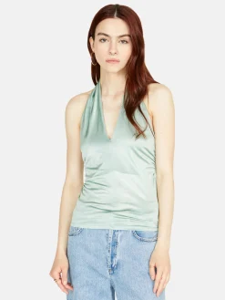Women Sisley Tops & T-Shirts<Top With Crisscrossed Neck