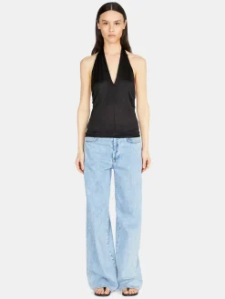 Women Sisley Tops & T-Shirts<Top With Crisscrossed Neck