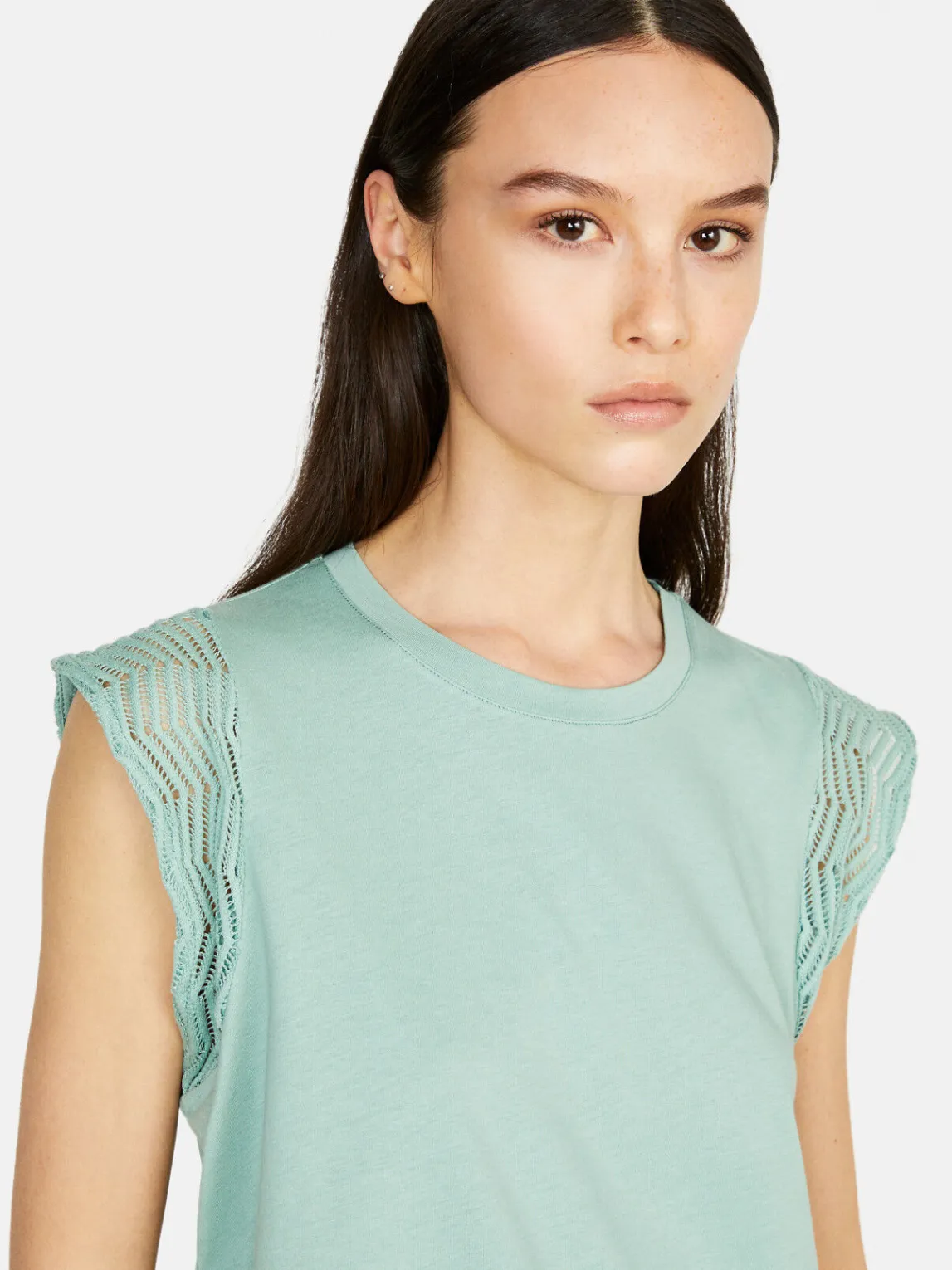 Women Sisley Tops & T-Shirts<Top With Crochet