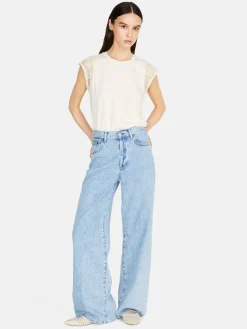 Women Sisley Tops & T-Shirts<Top With Crochet
