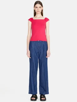 Women Sisley Tops & T-Shirts<Top With Exposed Shoulders
