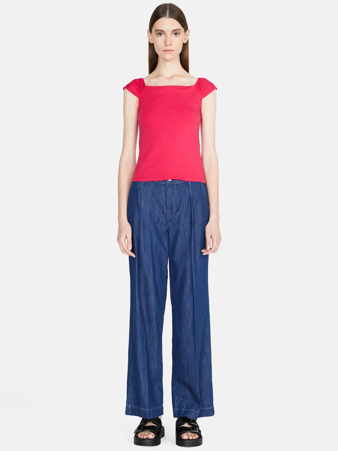 Women Sisley Tops & T-Shirts<Top With Exposed Shoulders