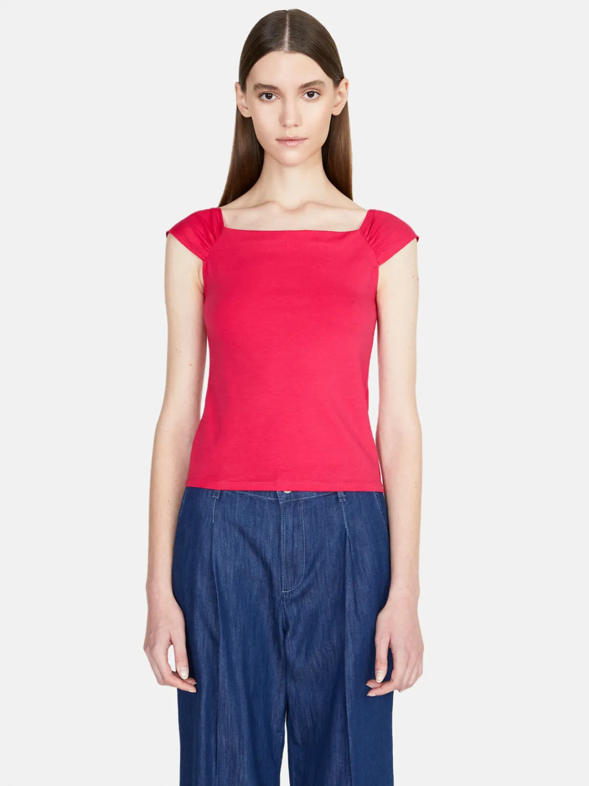 Women Sisley Tops & T-Shirts<Top With Exposed Shoulders